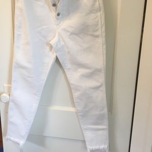 White Madewell crop jeans